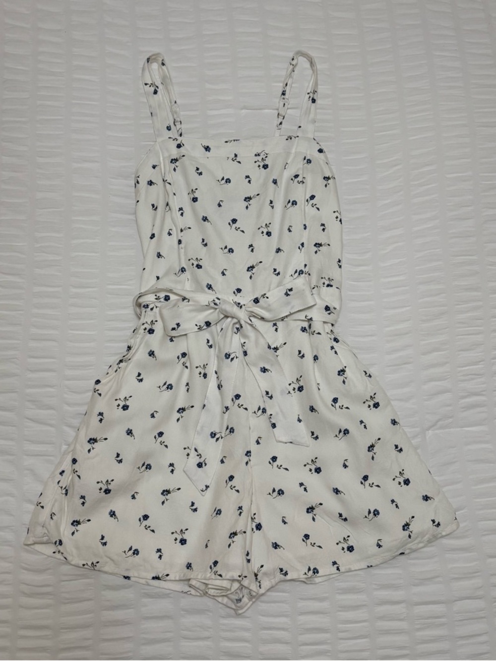 Hollister Floral Tie-Waist Romper